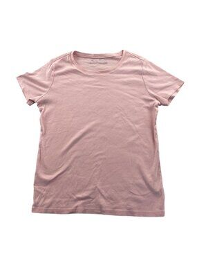 Eddie Bauer Womens T-Shirt Large Light Pink Short Sleeve Crewneck Casual Tee